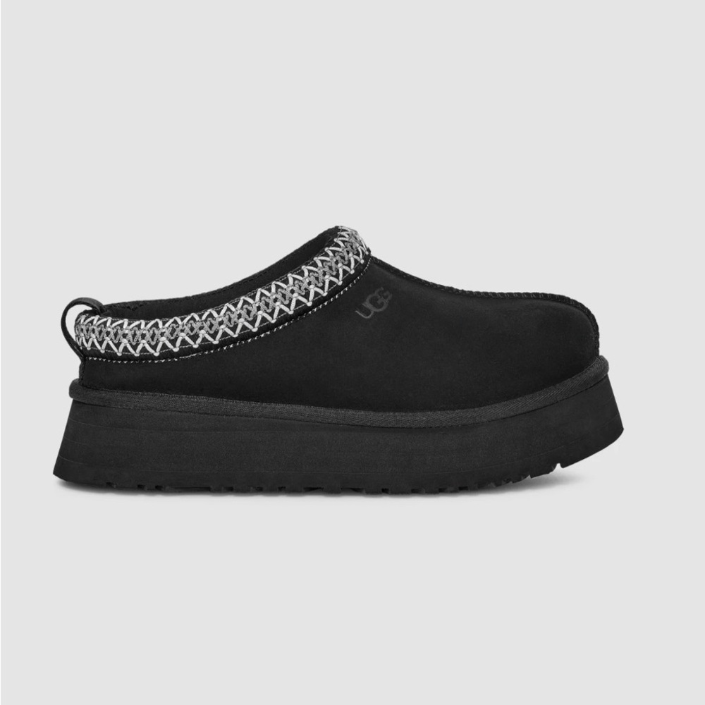 New UGG Tazz Women’s Platform Slipper In Black Size 7